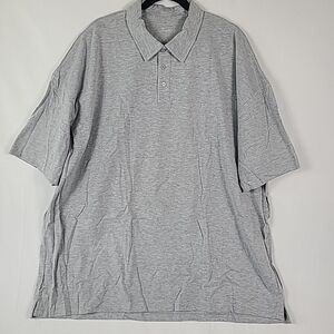 NEW Built Different Men's Short Sleeve Polo T-Shirt Heather Grey Sz 4XL